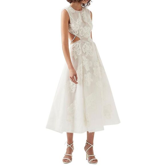 AJE Dresses & Skirts - AJE Womens White Open Back Long Formal Evening Dress Gown NWT